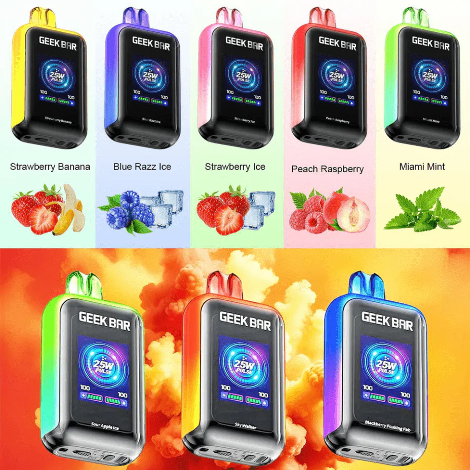 The Geek Bar Sky View 25000 Puffs is an innovative vaping device that offers an unmatched vaping experience. Designed with a sleek 1.8-inch TFT display and an adjustable airflow system